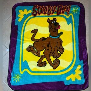 RARE Scooby Doo Lux Throw Blanket 50 X 60 Plush  1999 Vintage Cartoon Network